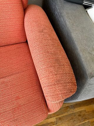 Sillón reclinable naranja para tapizar