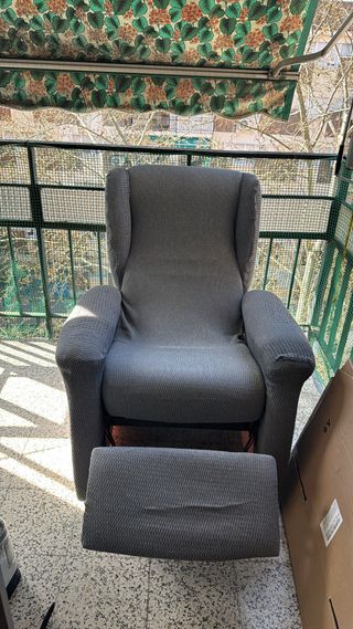 Sillón reclinable naranja para tapizar