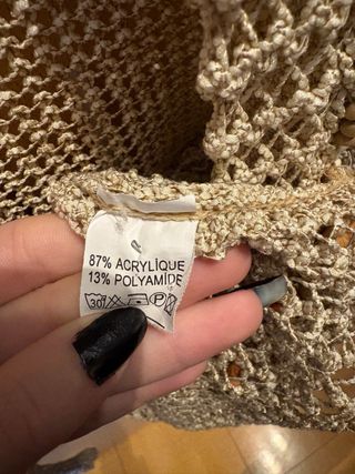 Cardigan donna beige con perline