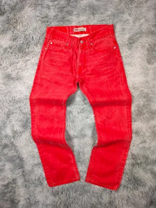 Levis 506 Vaqueros Standard Rojo Denim Vintage W30