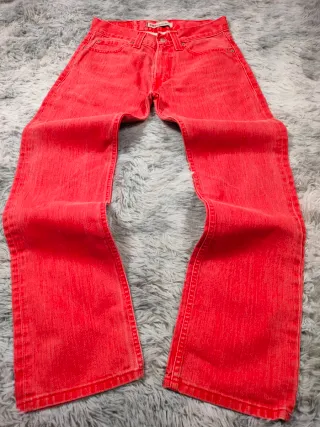 Levis 506 Vaqueros Standard Rojo Denim Vintage W30