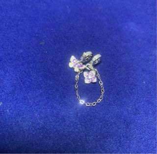 Cadena de Seguridad Flor Mariposa Pulsera Pandora