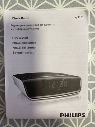 Radio despertador Philips FM-MW