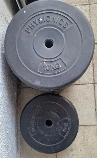 Discos Pesas Musculación 10kg y 5kg