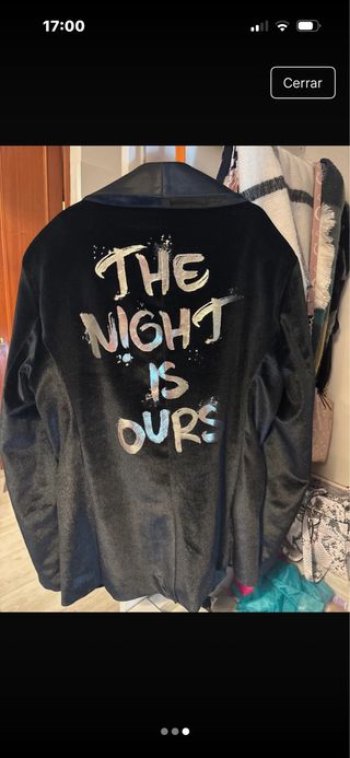 Chaqueta Terciopelo Negro Hombre