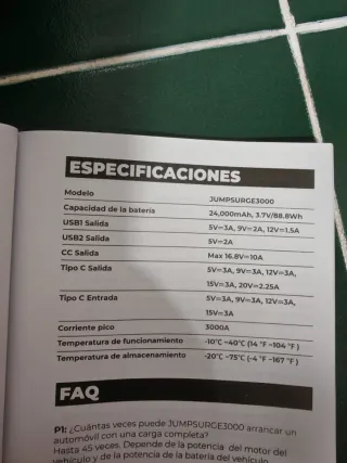 Arrancador Topdon JS3000