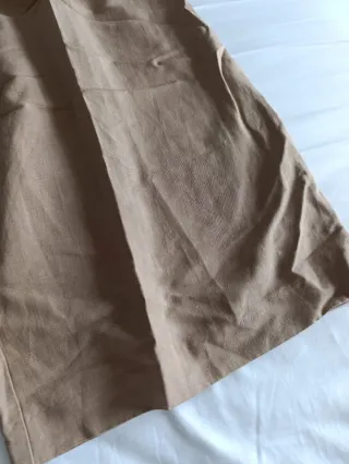 Pantalón Zara ancho lino beige Talla s