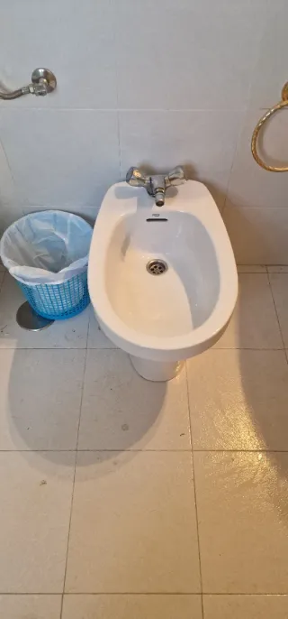 Bidé de cerámica blanco