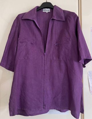 Camicia donna Intrend 100% lino XL