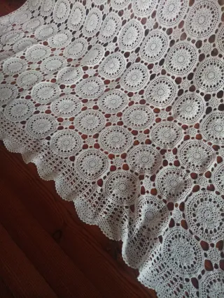 Copriletto uncinetto fatto a mano