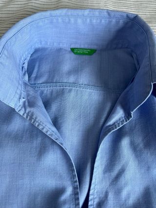 Camisa Benetton Mujer Azul