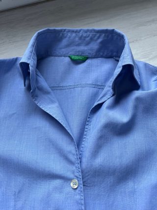 Camisa Benetton Mujer Azul