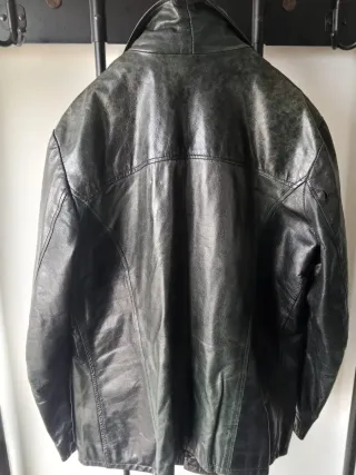 Giacca gilet Pelle Vintage MASTERPELLE Nera Taglia