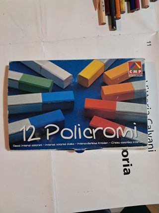 Set 24 Gessi Policromi Quadrati Colori Intensi