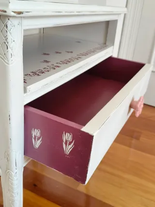 Mesita Noche Antigua Restaurada