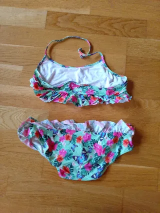 Bikini niña estampado floral talla 10-12