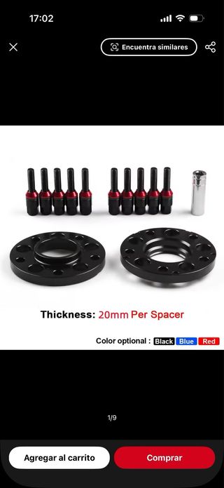 Separadores de llanta 5x120 con tornillos Nuevos