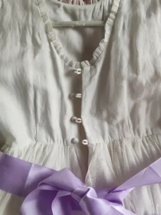 Vestido Comunión Blanco Talla 9-10 años