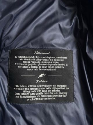 Abrigo de plumas Síntesis azul