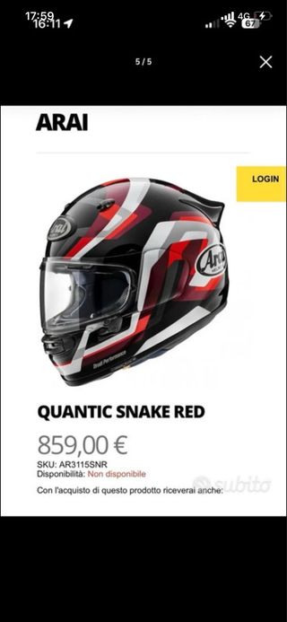 Casco Arai Quantic Talla L