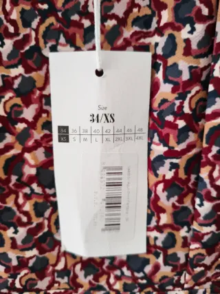 Vestido manga larga Valentina estampado.Nuevo