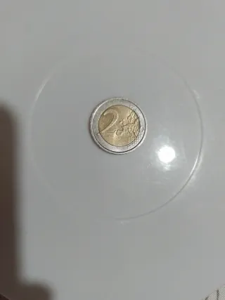 Moneta 2 Euro Boccaccio 1313-2013 errori visibili.