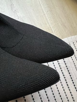 Botines calcetín tacón negros