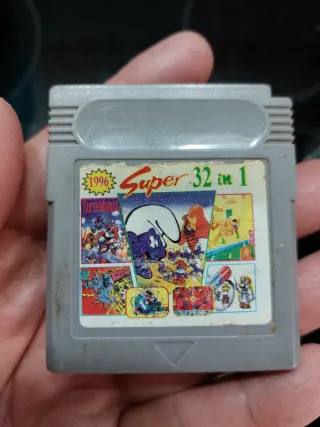 Cartuccia Game Boy 32 in 1 Puffi 1996