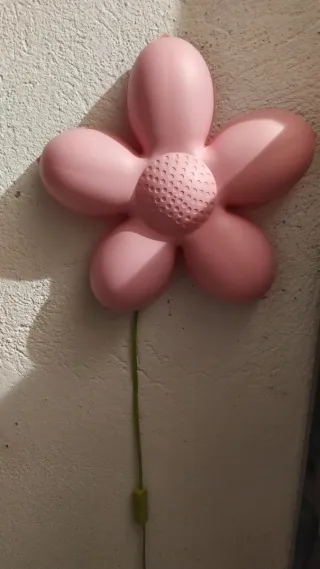 Lámpara Flor Rosa Plástico