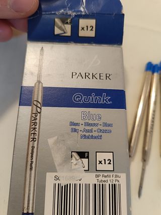 Refill penna blu Parker punta fine