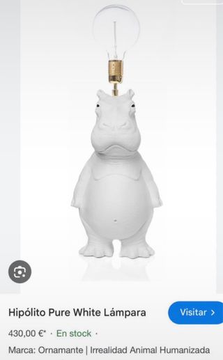 Lámpara Hipopótamo Decorativa