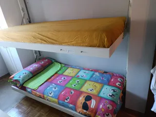 Literas abatibles blancas 206x190x23 cm