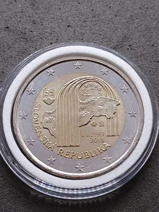2€ Commemorativo Slovacchia 2018. 25° Repubblica