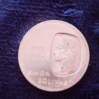 Moneda Plata 10 bolívares año 1973 Venezuela