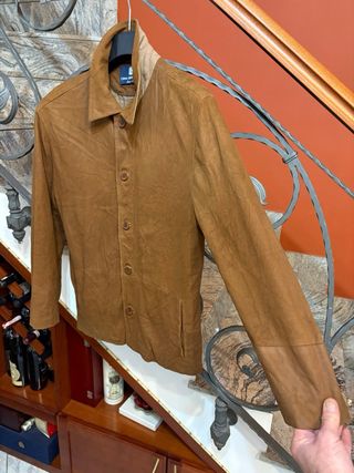 Giacca in vera pelle scamosciata vintage