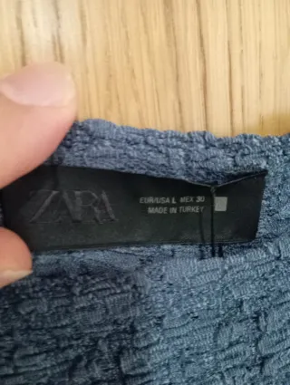 Vestido Zara mini drapeado estructura Talla L