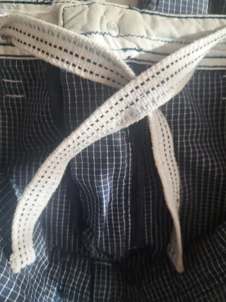 Pull&Bear Pantalón Corto Cuadros Azul