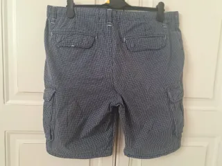 Pull&Bear Pantalón Corto Cuadros Azul