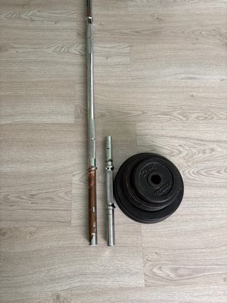 Set de pesas y barra