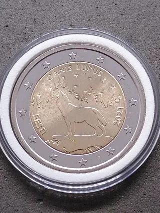2€ Commemorativo Estonia 2021 Lupo
