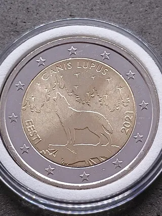 2€ Commemorativo Estonia 2021 Lupo