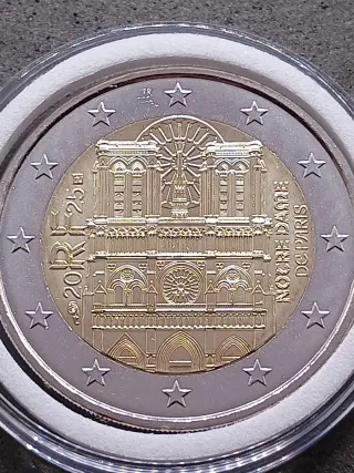 2€ Commemorativo Francia 2025 Notre Dame
