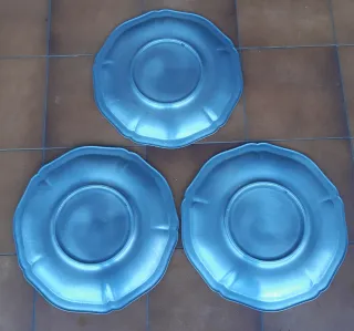 Set 3 Piatti Vintage Peltro TRE EFFE