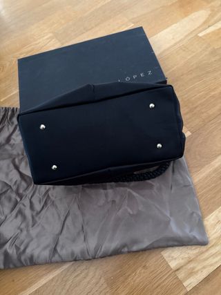 Bolso Pura López Negro Raso