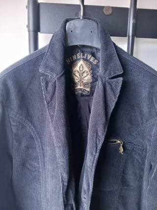 Blazer uomo NINE LIVES velluto nero