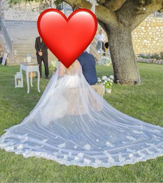 Vestido de Novia Blanco. Modelo de 150cm