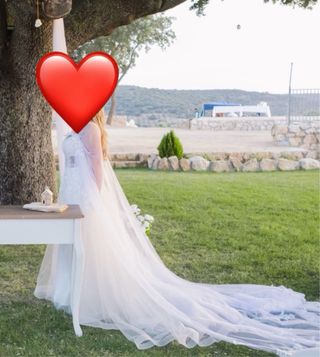 Vestido de Novia Blanco. Modelo de 150cm