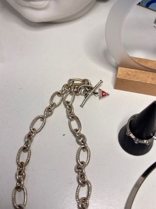 Lote bisutería fina color plata y blanco