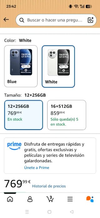 Móvil, Realme GT8 PRO. Versión Europea Limitada.