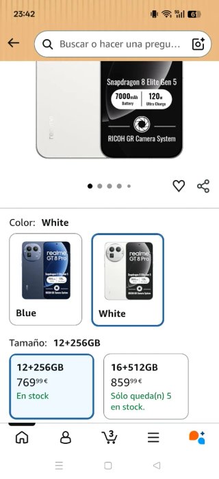 Móvil, Realme GT8 PRO. Versión Europea Limitada.